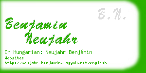 benjamin neujahr business card